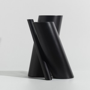 Black Inclined Vase