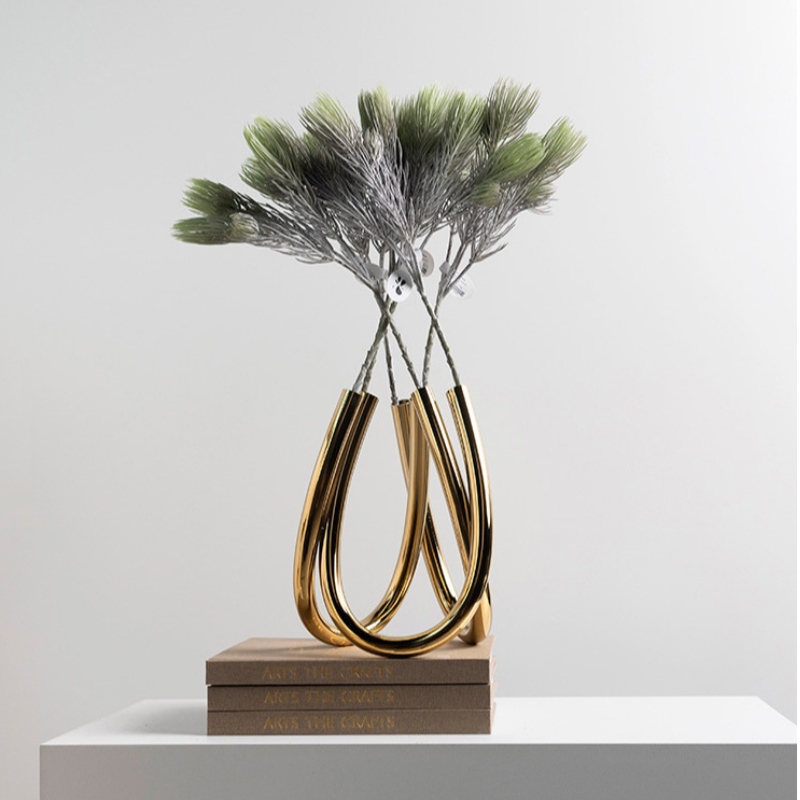 Metal Arc Vase